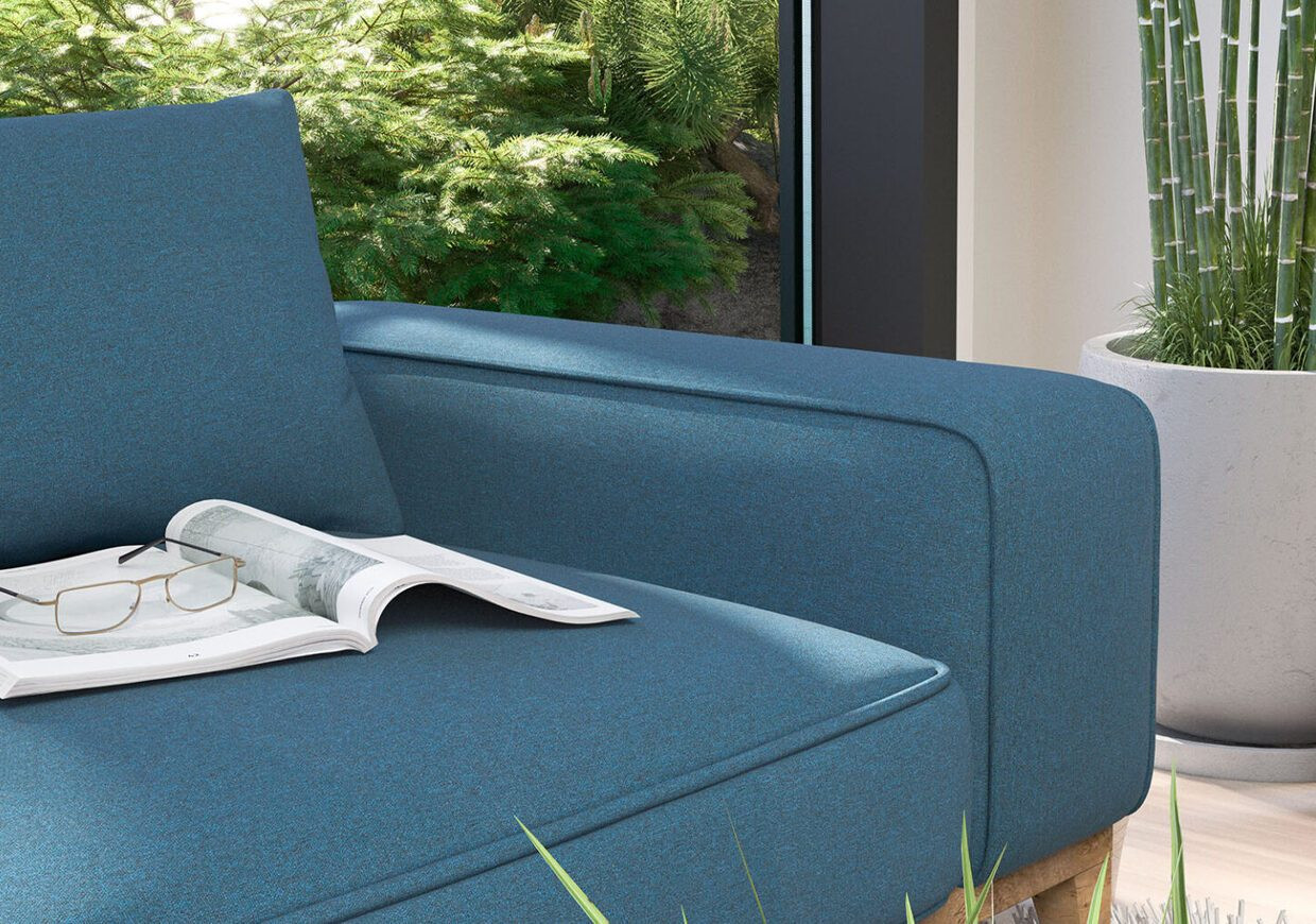 FABRIC WITH FLAT LINEN TEXTURE